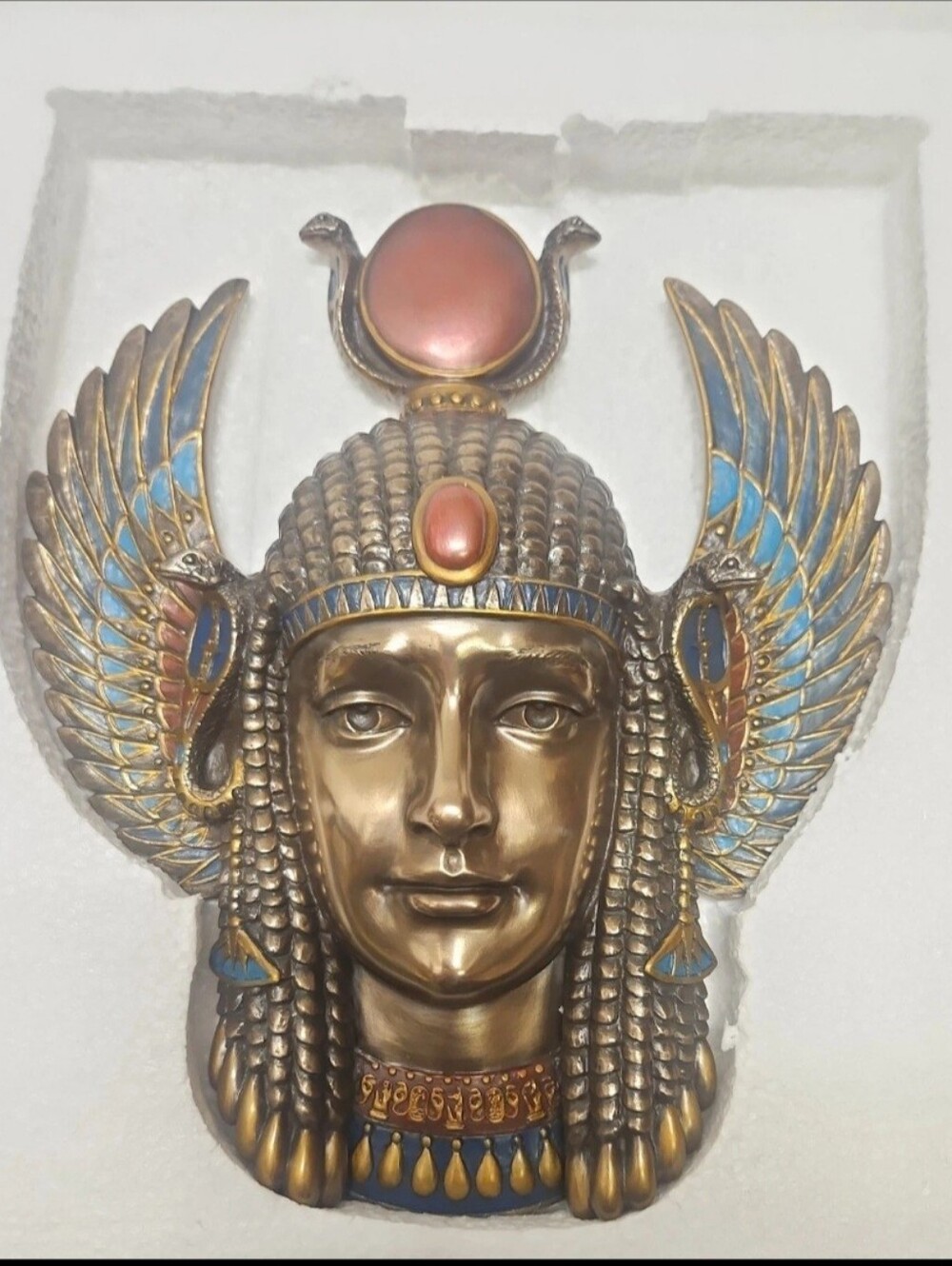 Veronese Design Egyptian Art Deco Goddess Isis Wall Plaque Resin bronze